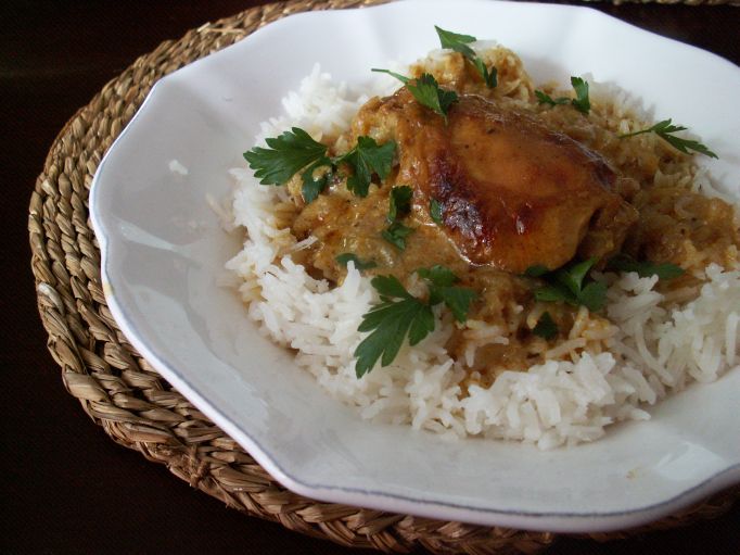Kurczak masala tym razem udka z kością